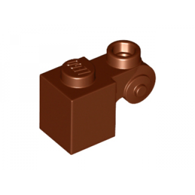 reddish brown brick modified 1 x 1 with scroll with hollow stud