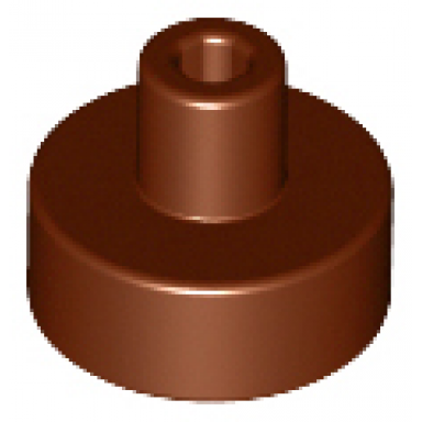 reddish brown tile round 1 x 1 with bar and pin holder