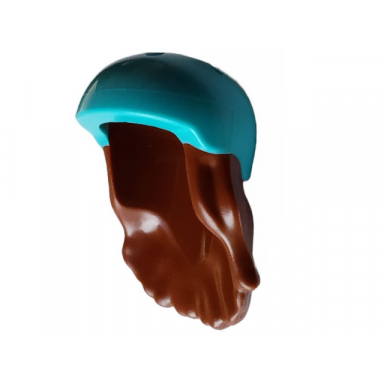 mini doll hair combo hair with hat long with molded medium azure bicycle helmet pattern