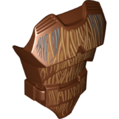 reddish brown large figure torso with sw dark bluish gray roots and medium nougat fur pattern