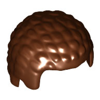 reddish brown minifigure hair male with coiled texture