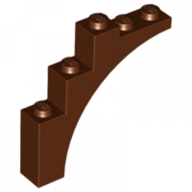 reddish brown arch 1 x 5 x 4 - continuous bow