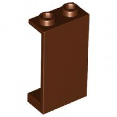 reddish brown panel 1 x 2 x 3 - hollow studs