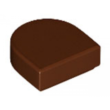 reddish brown tile round 1 x 1 half circle extended