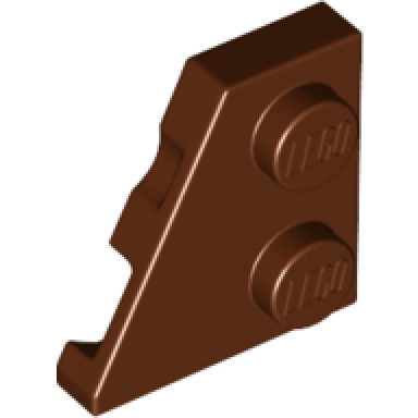 reddish brown wedge plate 2 x 2 left