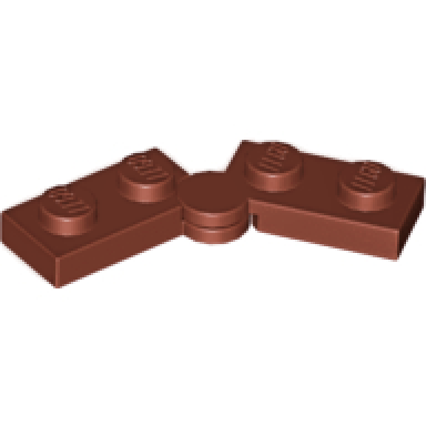 reddish brown hinge plate 1 x 4 swivel 2429 2430