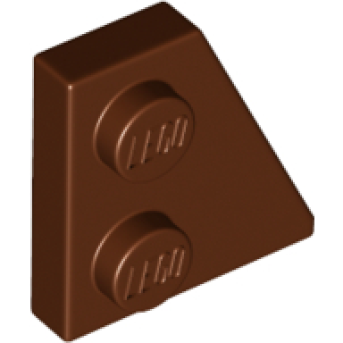 reddish brown wedge plate 2 x 2 right