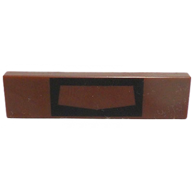 reddish brown tile 1 x 4 with pentagon in black rectangle pattern brickheadz captain america goatee