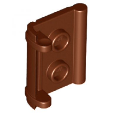 reddish brown minifigure utensil book binding with 2 studs