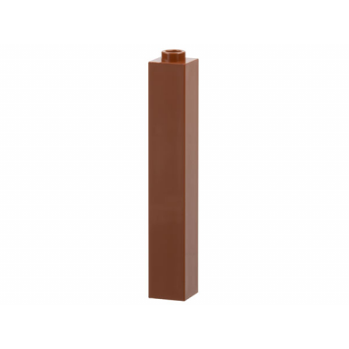 reddish brown brick 1 x 1 x 5 - hollow stud