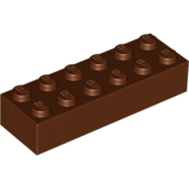 reddish brown brick 2 x 6