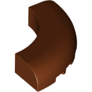 reddish brown brick round corner 5 x 5 without studs