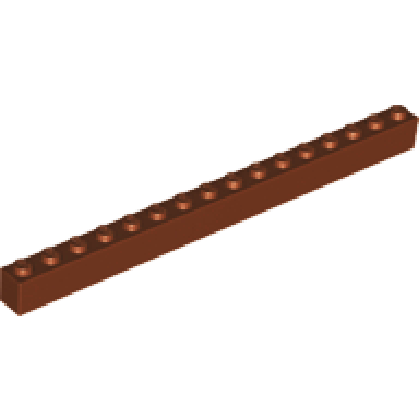 reddish brown brick 1 x 16