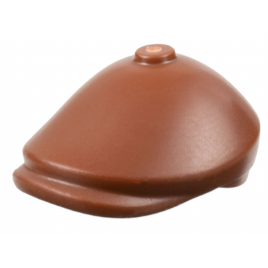 reddish brown minifigure headgear hat flat cap