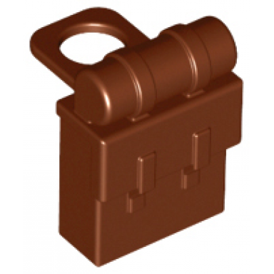 reddish brown minifigure backpack non-opening