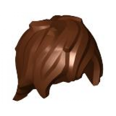 reddish brown minifigure hair tousled with long bangs