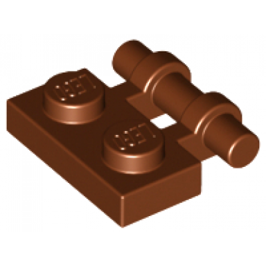 reddish brown plate modified 1 x 2 with bar handle on side - free ends