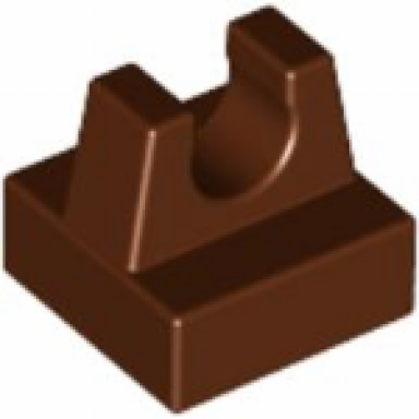 reddish brown tile modified 1 x 1 with clip