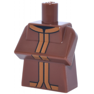 torso modified long with folded arms with robe dark orange trim and black neck minecraft villager pattern