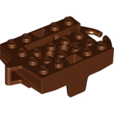 reddish brown vehicle base 4 x 5 roller coaster car