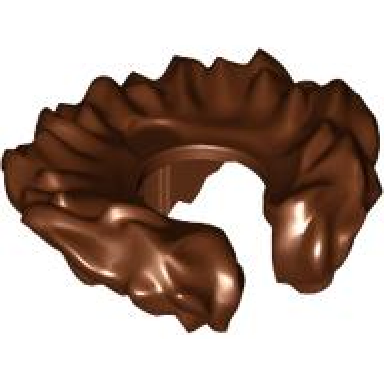 reddish brown minifigure neck collar fur textured bird nest