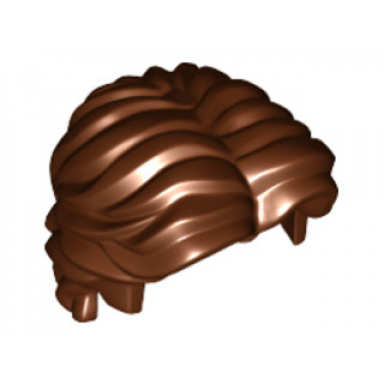 reddish brown minifigure hair short wavy with center part