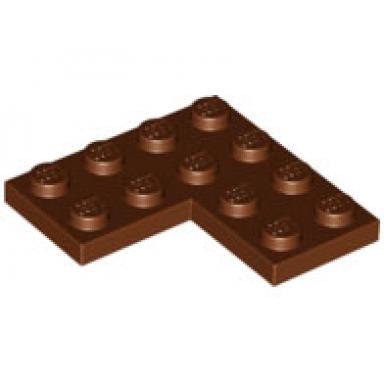 reddish brown plate 4 x 4 corner