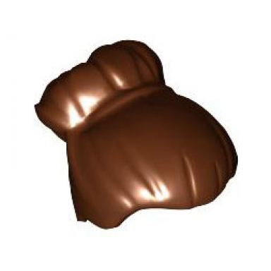 reddish brown minifigure hair female with large high bun