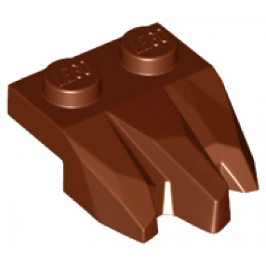 reddish brown plate modified 1 x 2 with 3 claws rock fingers
