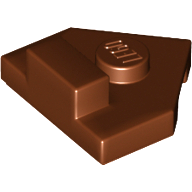 wedge plate 2 x 2 pentagonal with center stud and 1 x 1 2 raised tab on top