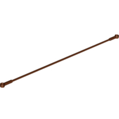 reddish brown hose flexible 22l with 2 connector ends zipline