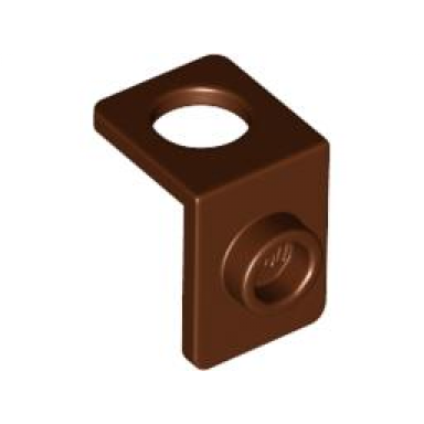 reddish brown minifigure neck bracket with back stud - thick back wall