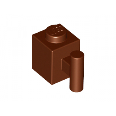 reddish brown brick modified 1 x 1 with bar handle