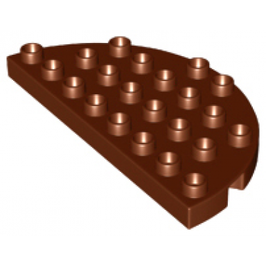 reddish brown duplo plate round corner 4 x 8 double