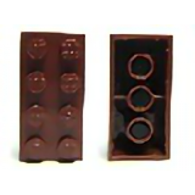 reddish brown magnet brick 2 x 4