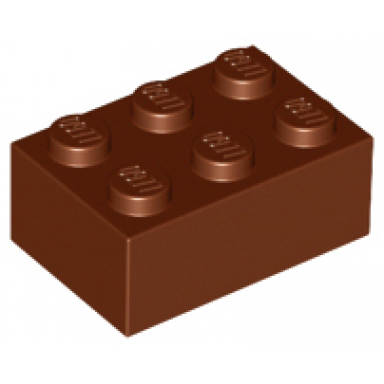 reddish brown brick 2 x 3
