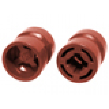 reddish brown wheel 8mm d x 9mm for slicks hole notched for wheels holder pin