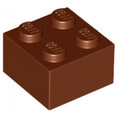 reddish brown brick 2 x 2