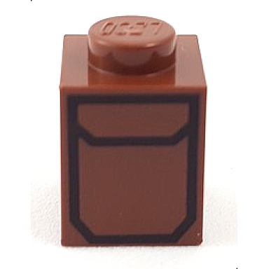 reddish brown brick 1 x 1 with pocket pattern