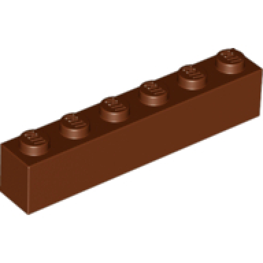 reddish brown brick 1 x 6