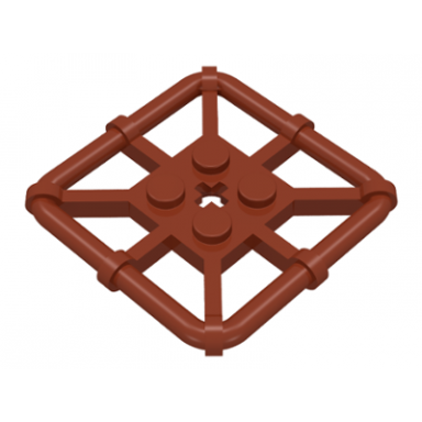 reddish brown plate modified 2 x 2 with bar frame square