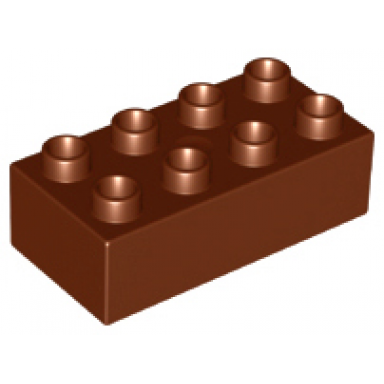reddish brown duplo brick 2 x 4
