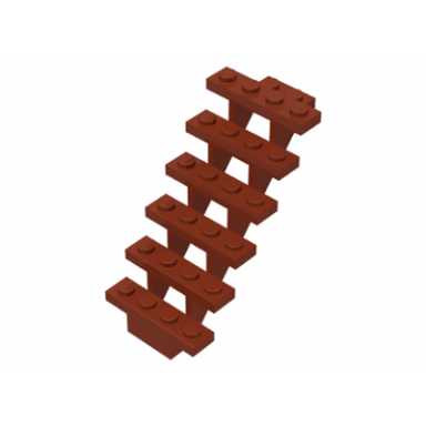reddish brown stairs 7 x 4 x 6 straight open