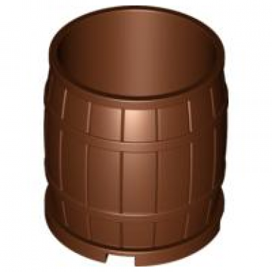 reddish brown container barrel 4 x 4 x 3.5