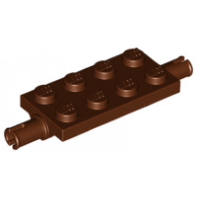 reddish brown plate modified 2 x 4 with pins and thin angled supports