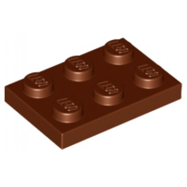 reddish brown plate 2 x 3
