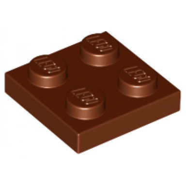 reddish brown plate 2 x 2