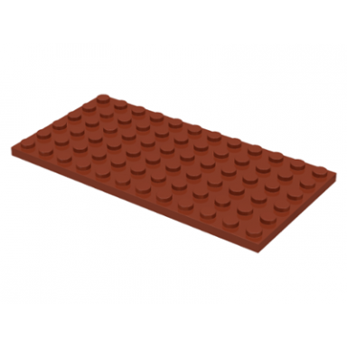 reddish brown plate 6 x 12