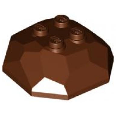 reddish brown rock 4 x 4 octagonal boulder top