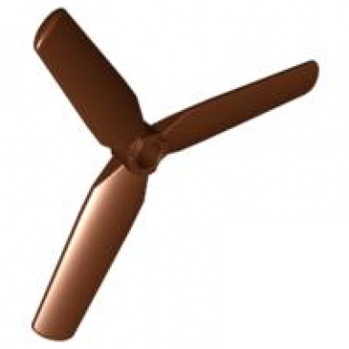 reddish brown propeller 3 blade 9 diameter